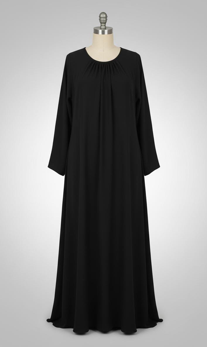 Classic Black Nida Abaya – Elegant Everyday Wear